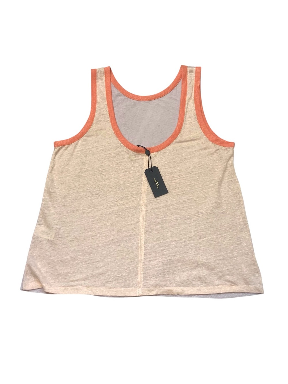 NWT Rag & Bone Linen Ringer Tank Top Large - Picture 2 of 9